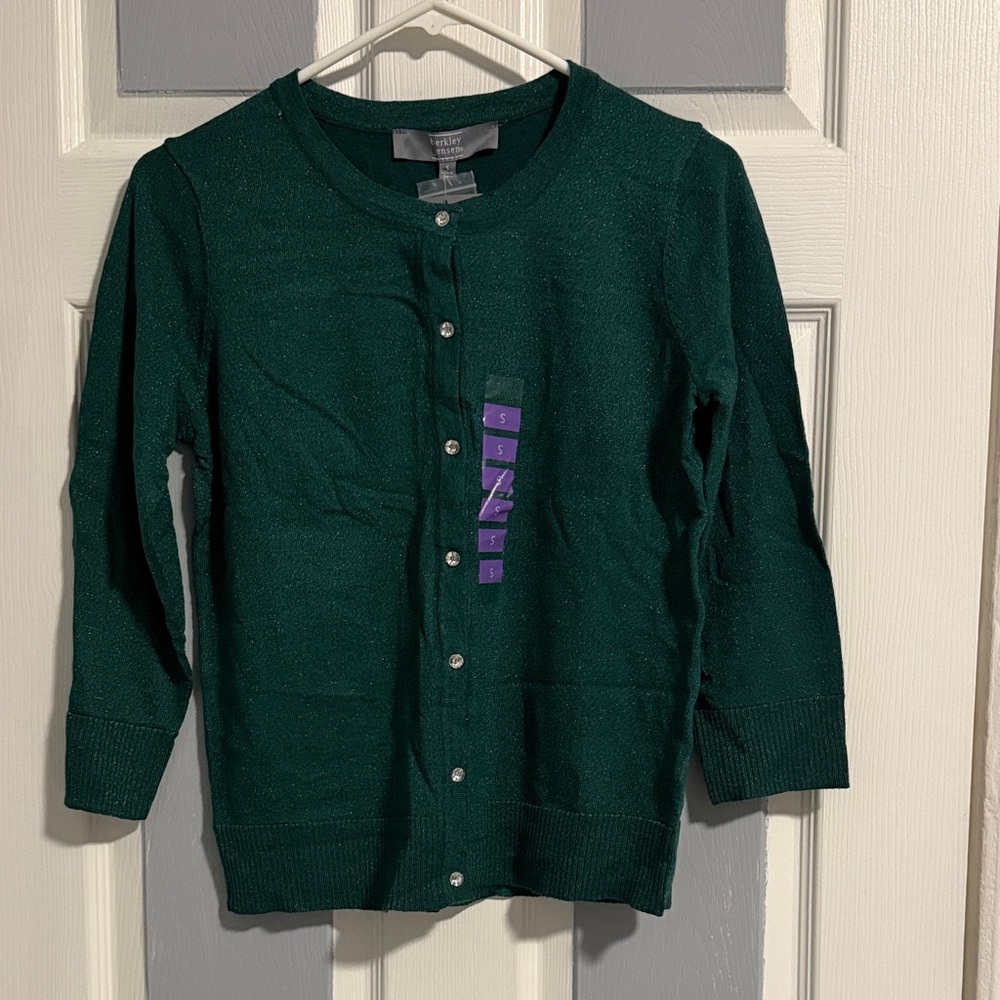 Green Women's Cardigan Sweater